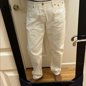 Madewell Rivet and Thread distressed high rise straight leg jeans size 31